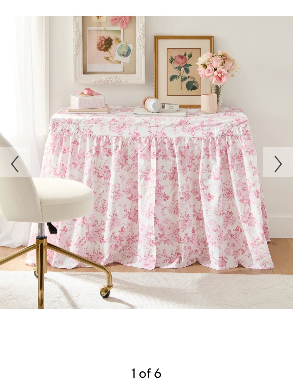 Loveshackfancy Garden Damask Desk Skirt